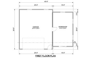 garage plan G1009